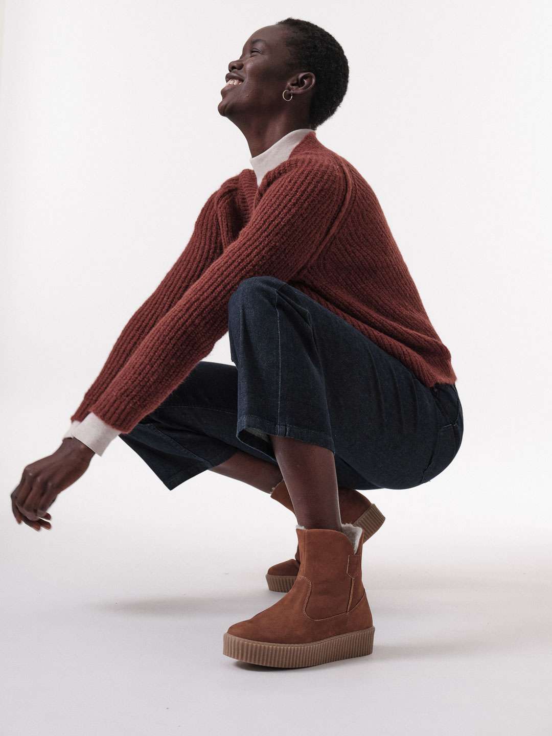 LINED BOOTS - Hazelnut