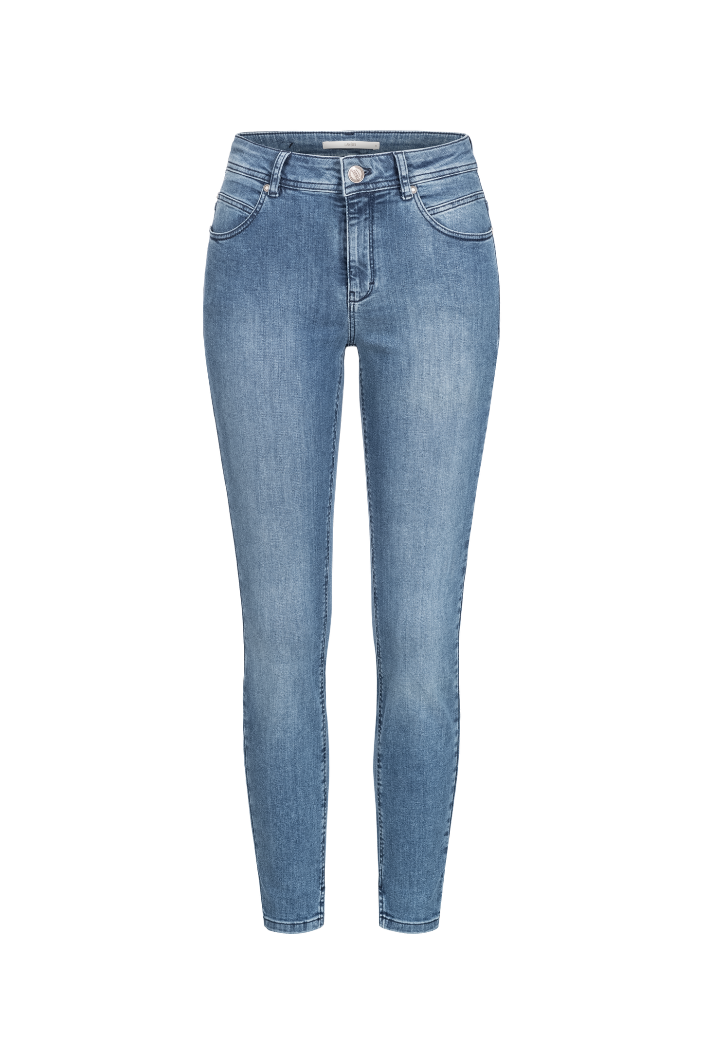 HIGH WAIST JEANS - blue denim