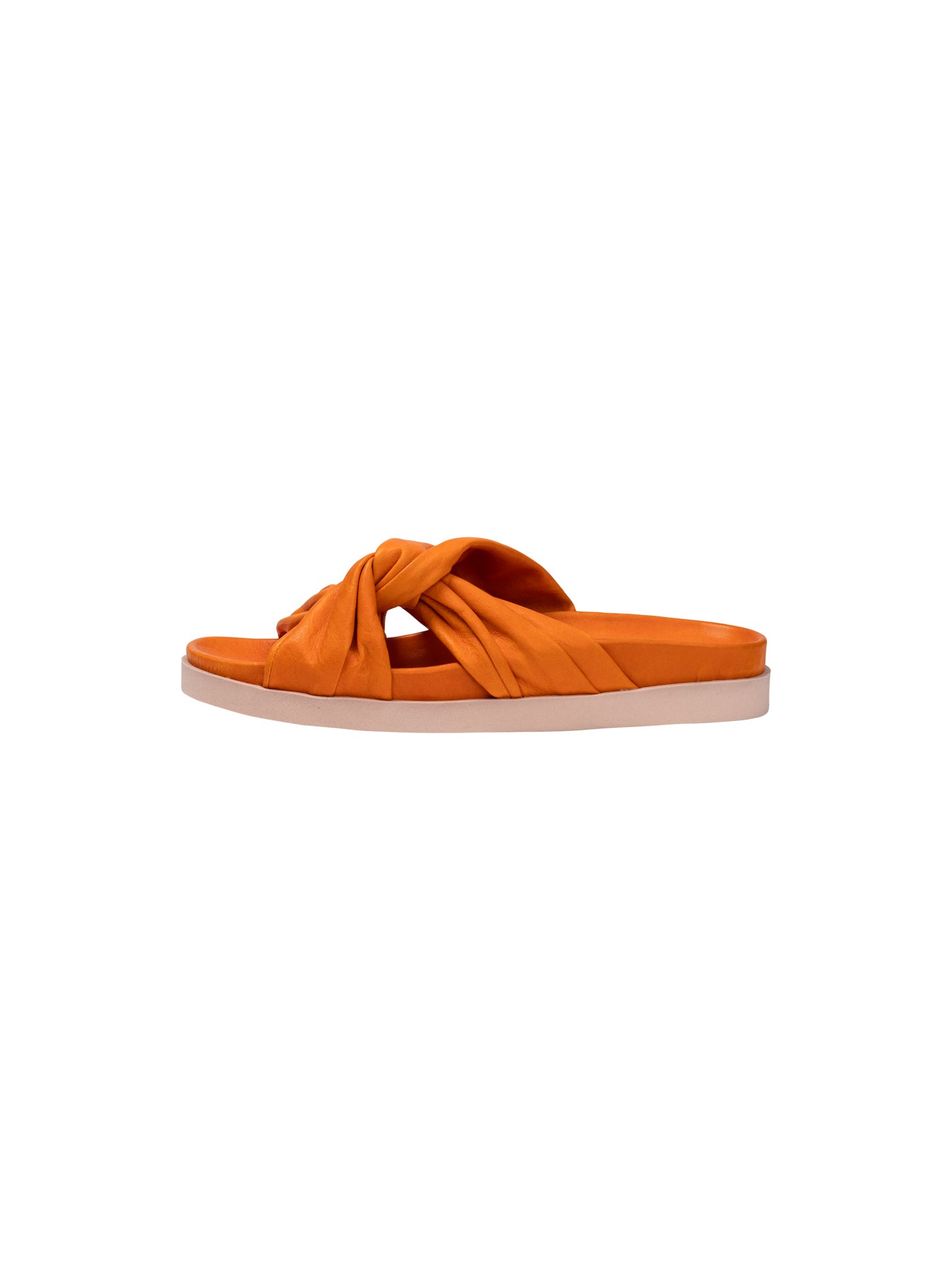 KNOT LEATHER SANDAL - mango