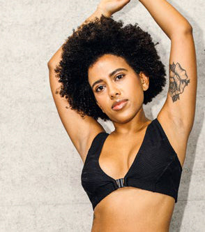 Bikini Top Front Closure LOBELIA Biobased Structure