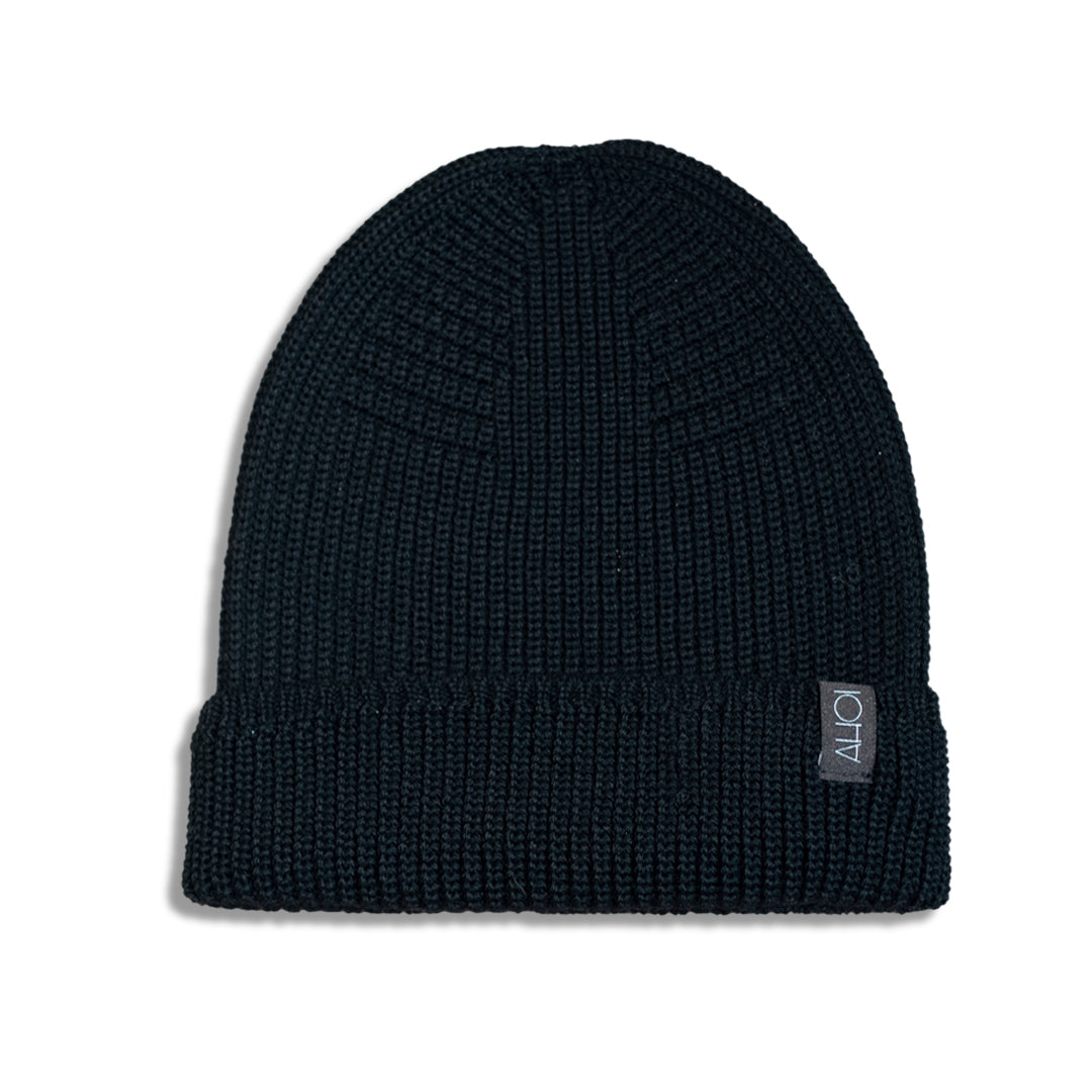 AHOI AHOI BEANIE - black