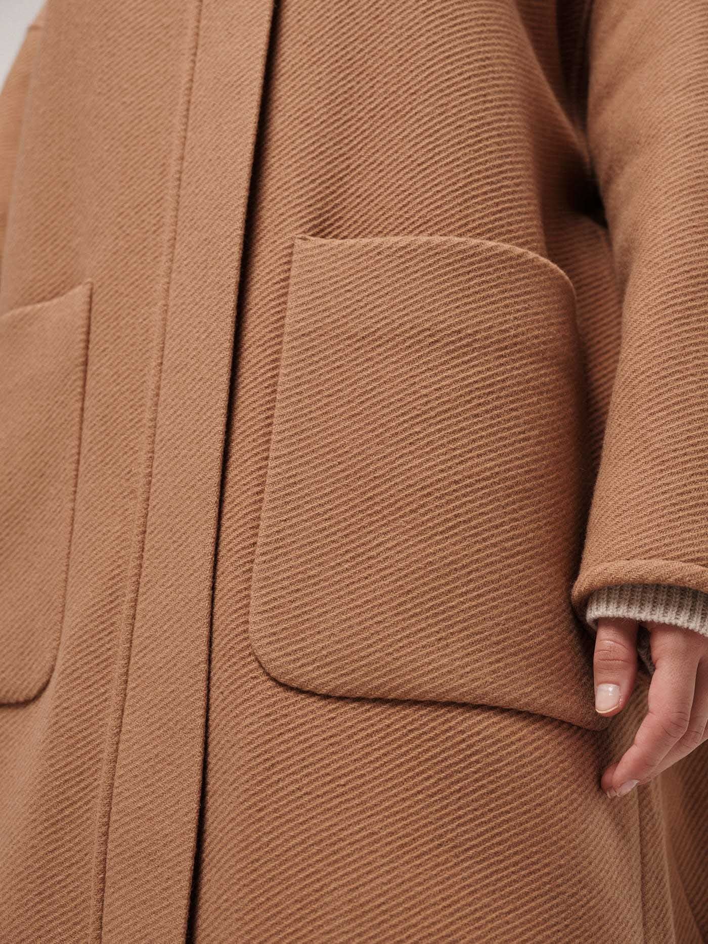 CAPE COAT - Cappucino