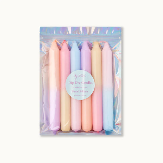 Dip Dye Candle Set of 6: Pastell Edition