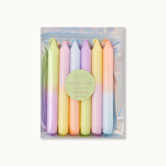 Dip Dye Candle Set of 6: Tulip Edition