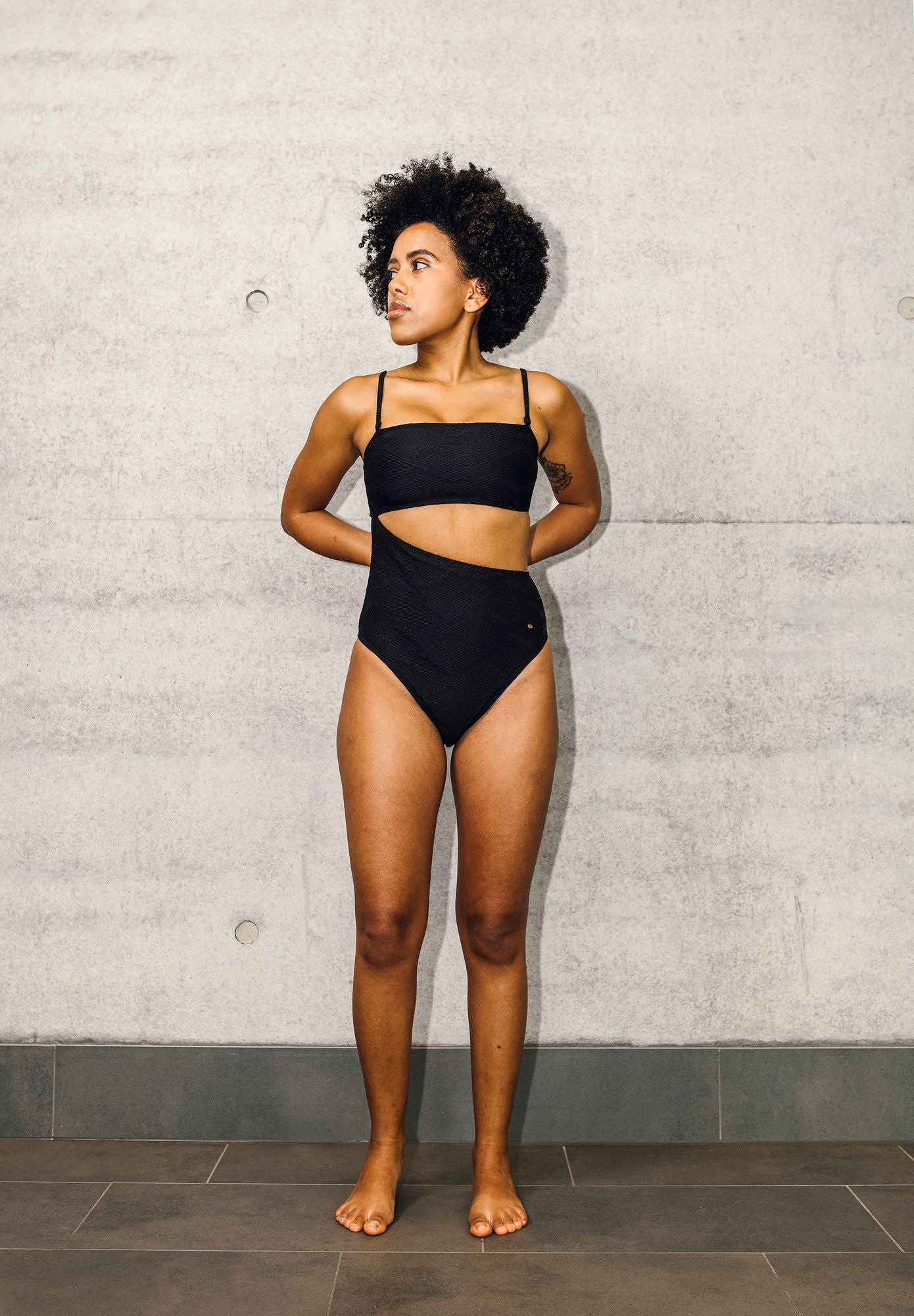 Swimsuit Asymmetrical HIBISCO Biobased Structure