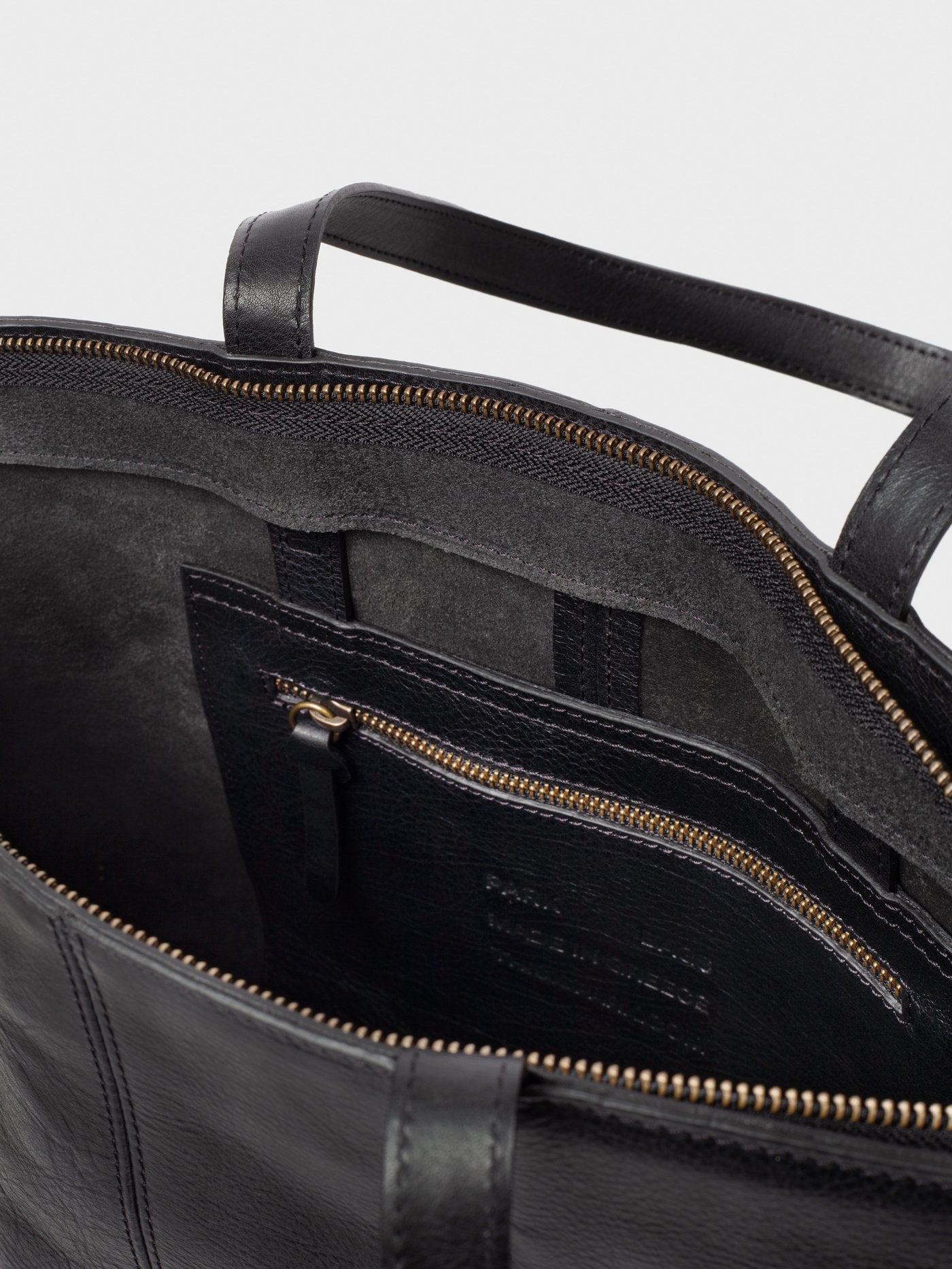 TB02 ZIP TOTE BAG - BLACK