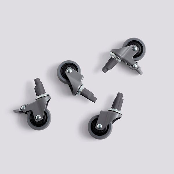 HAY COLOUR CRATE WHEELS SET OF 4 - LARGE GREY