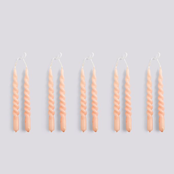 MINI SWIRL CANDLES - light rose
