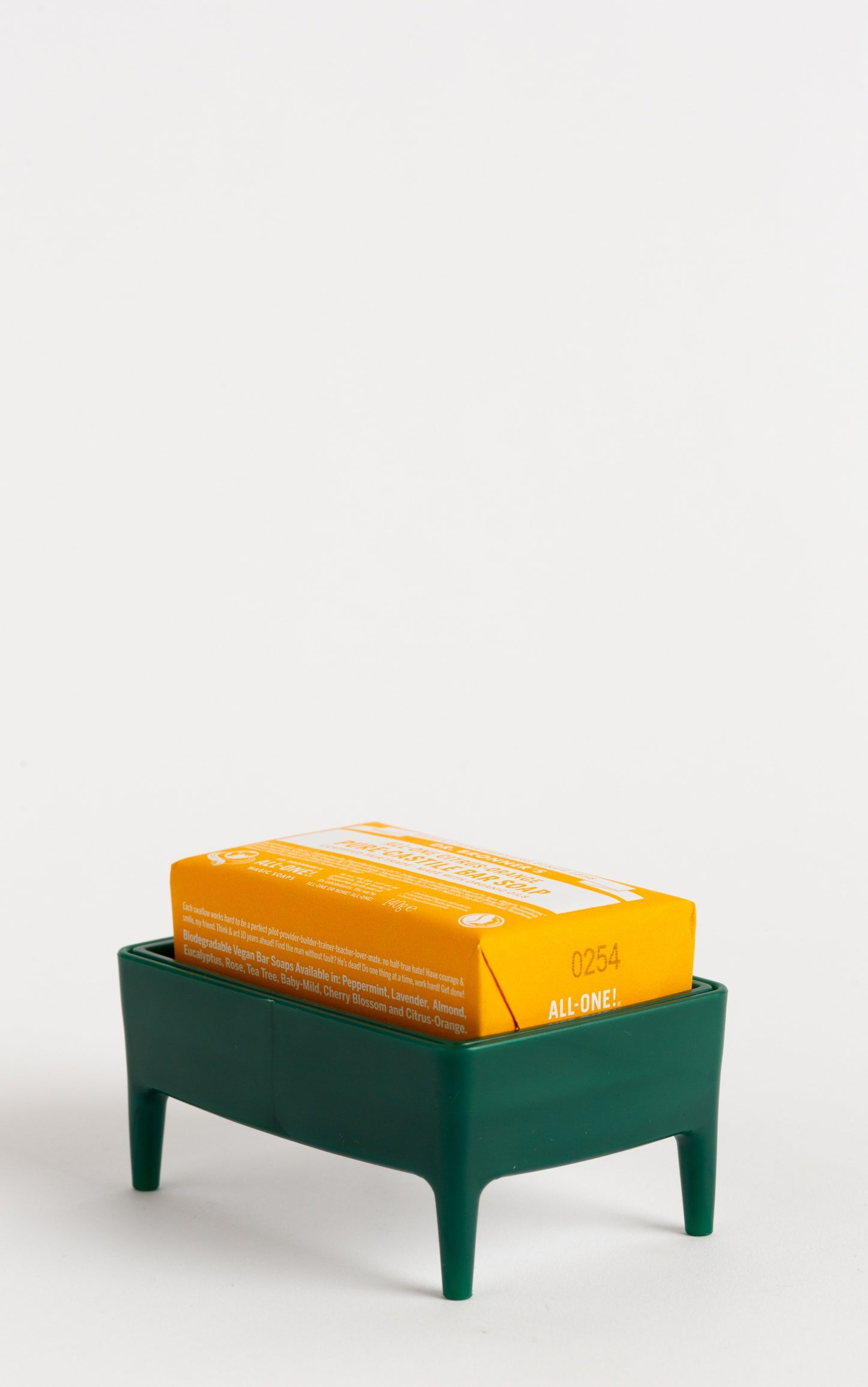 Ocean Plastic Bubble Buddy dark green & Dr. Bronners Bar