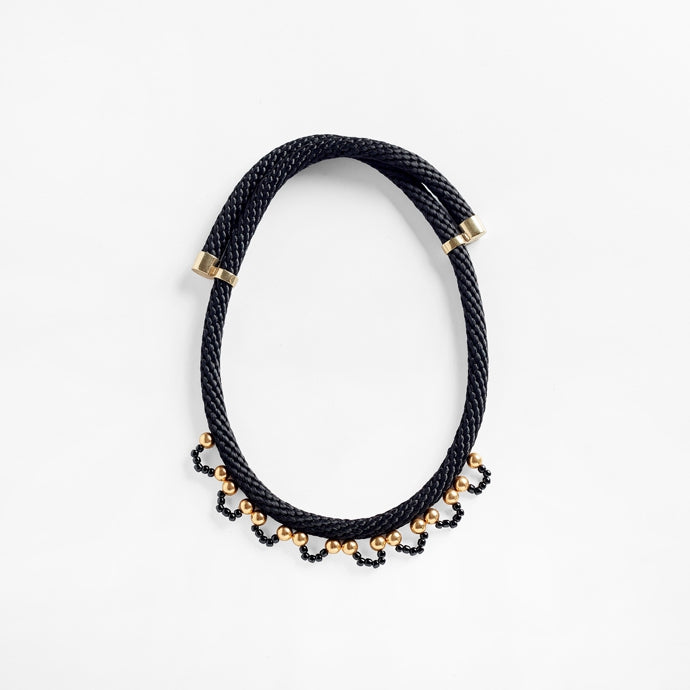 DELPHI WRAP NECKLACE BLACK