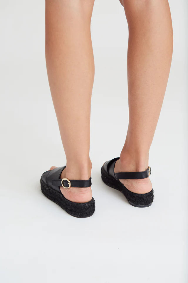 Crossed Sandal  - Total Black