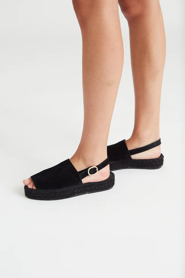 Back Strap Sandal - Total Black