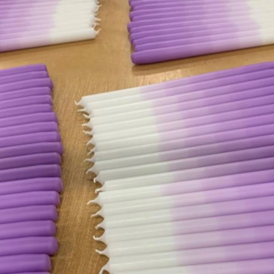 GRADIENT CANDLES - lovely lilac