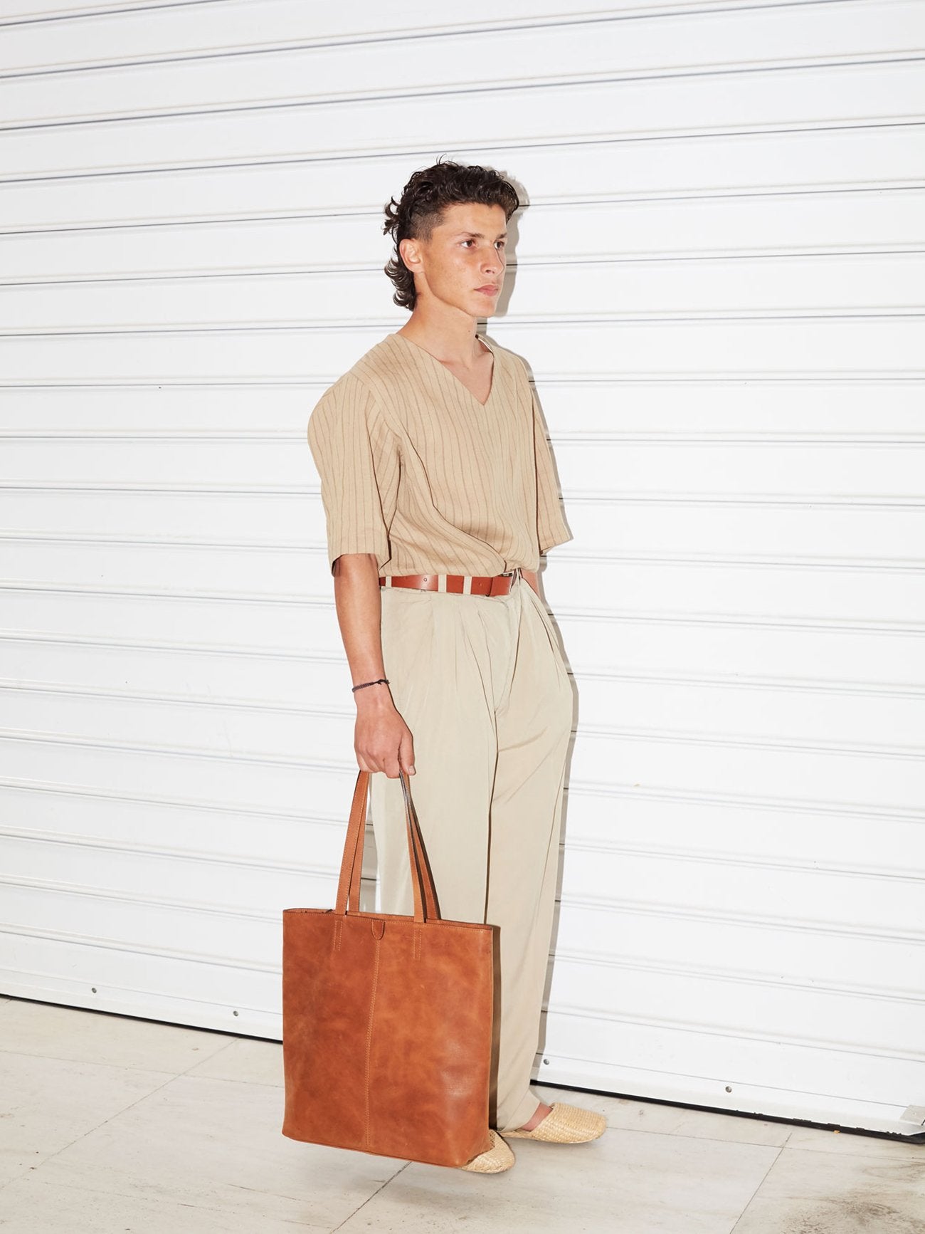 TB02 ZIP PLUS TOTE BAG - CROSS BODY BAG/BACKPACK BROWN