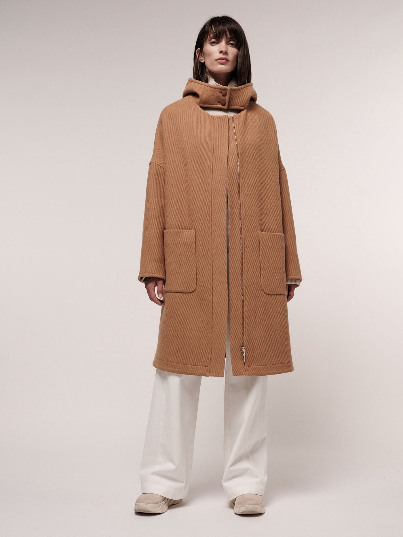 CAPE COAT - Cappucino