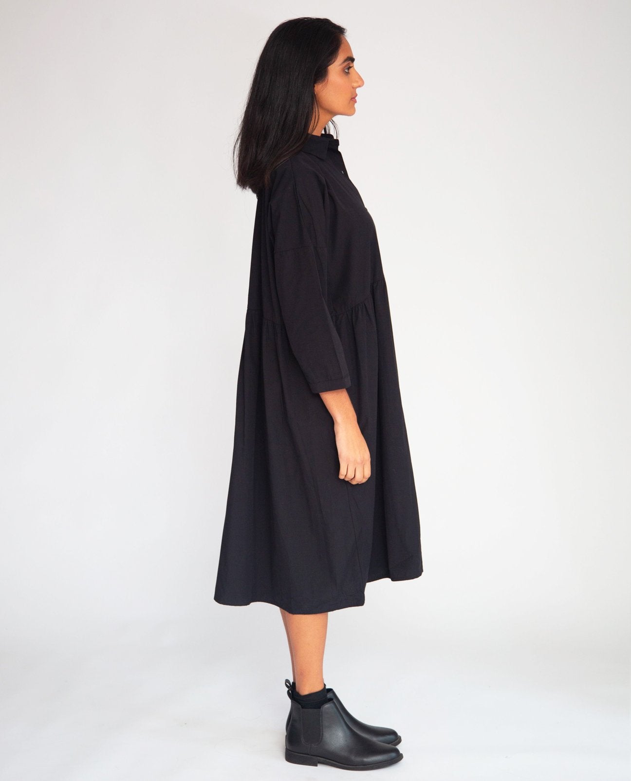 Marge Organic Cotton Dress - black