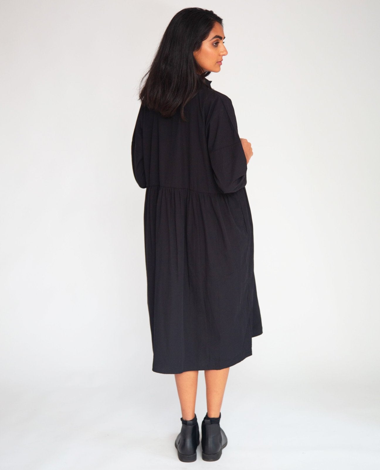 Marge Organic Cotton Dress - black