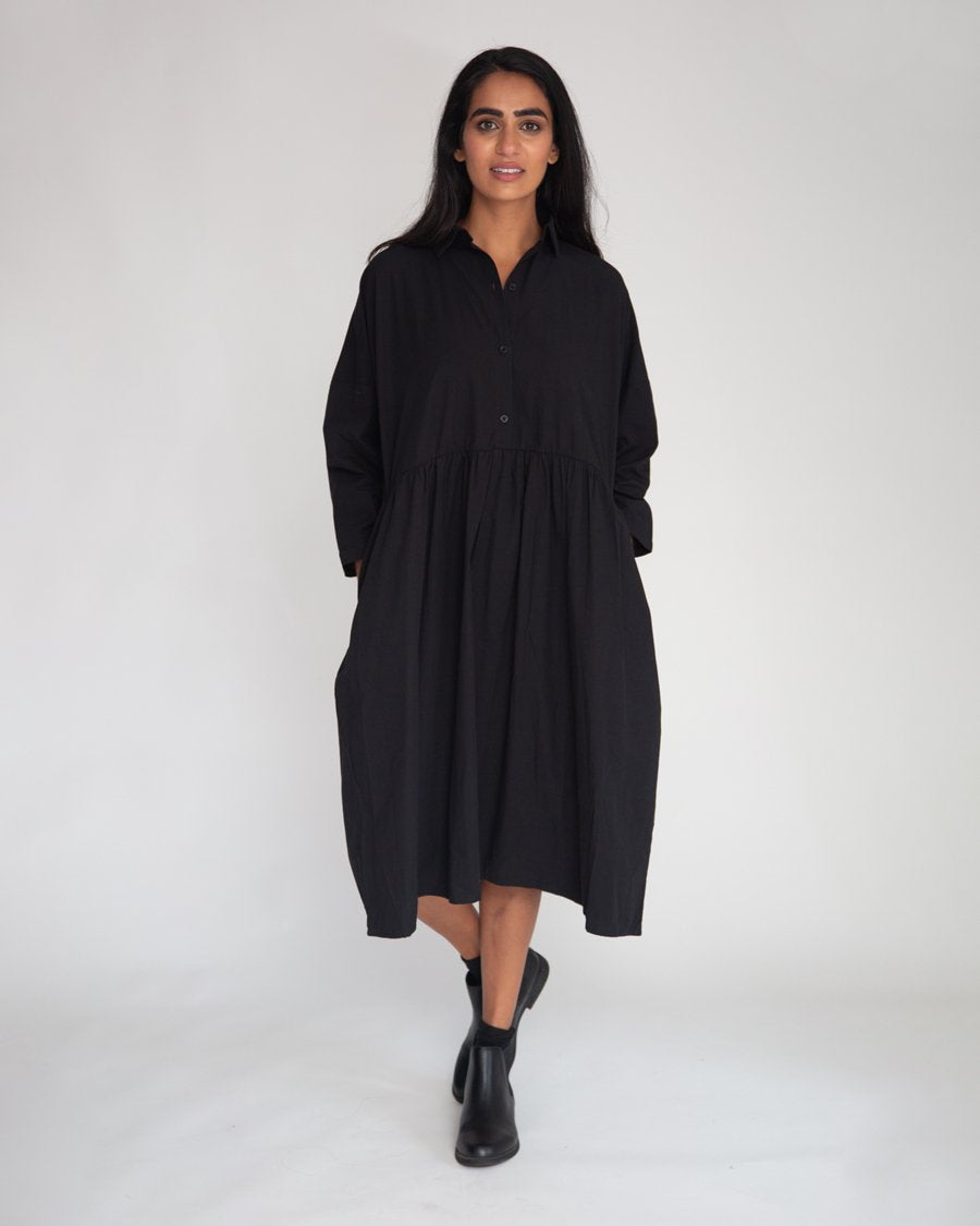 Marge Organic Cotton Dress - black