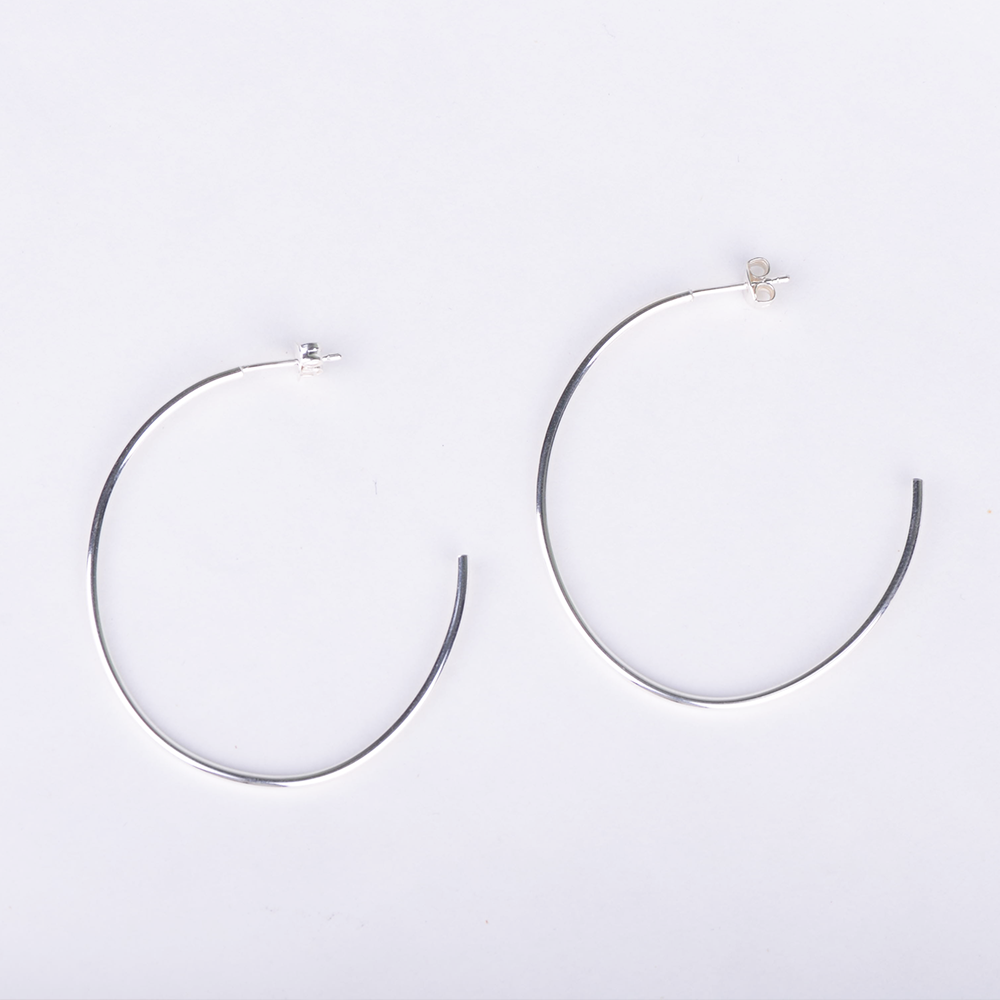 Mister Big Hoop Earrings - Silver