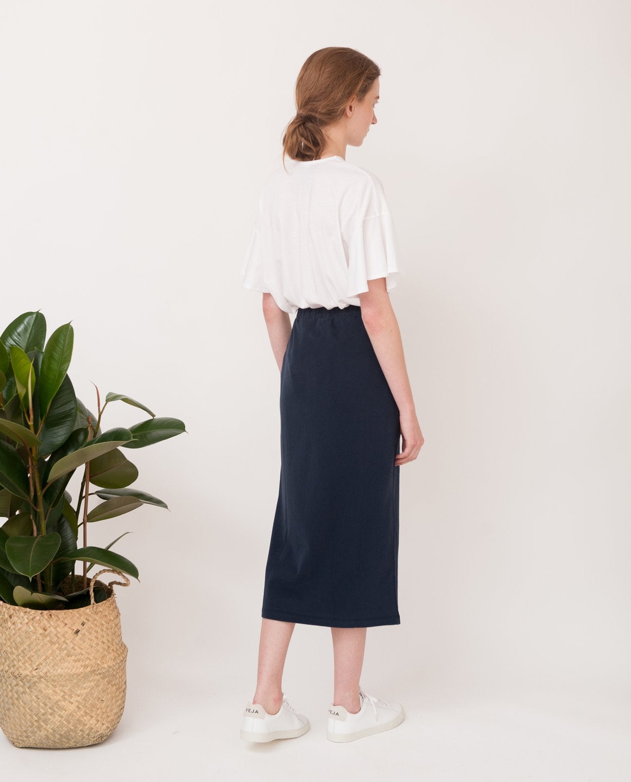 Pam Organic Cotton Skirt - Navy