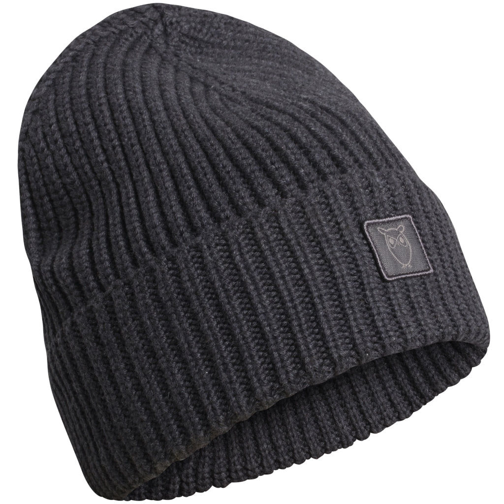 LEAF ribbing hat - GOTS/Vegan - Dark Grey Melange