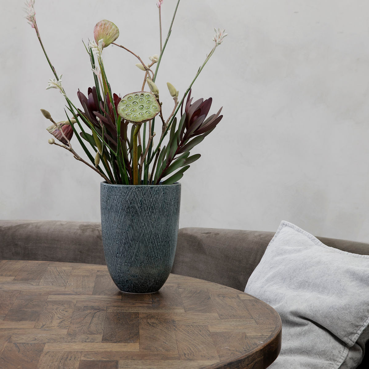 Anil Vase/Planter- Blue & Green