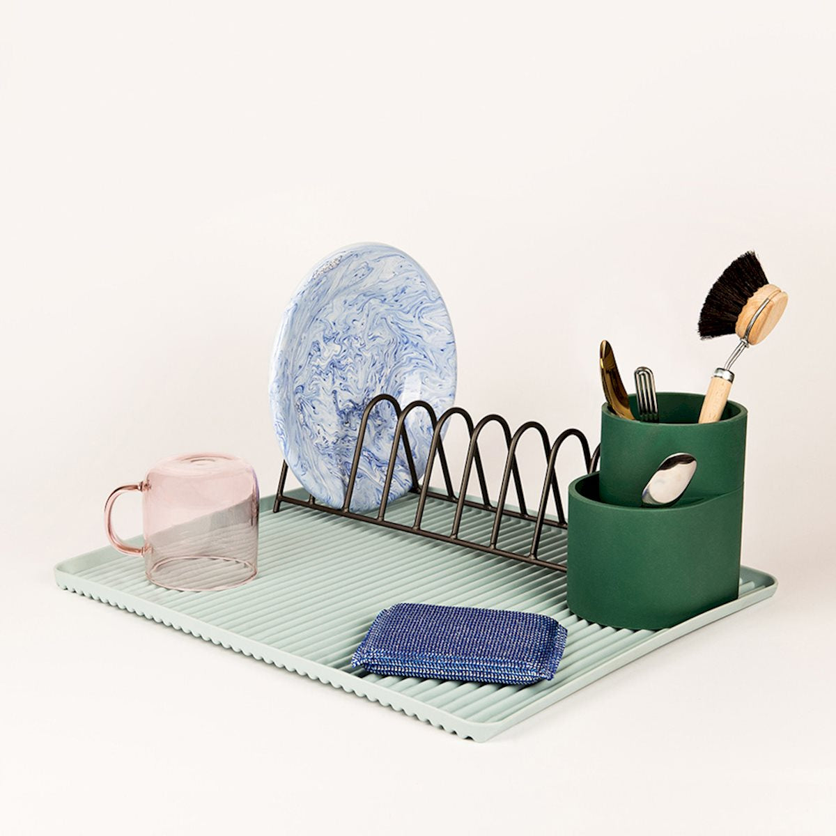 DISH DRAINER / TRAY - LIGHT BLUE