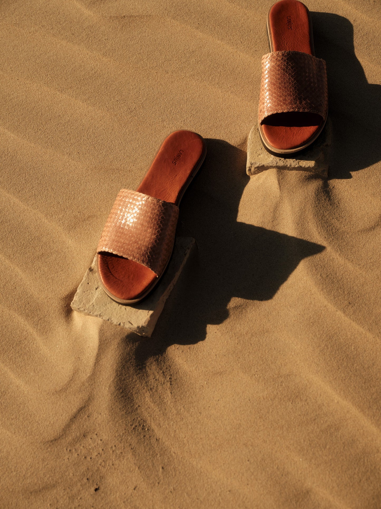 BLOCKSANDALE made of leather - nude