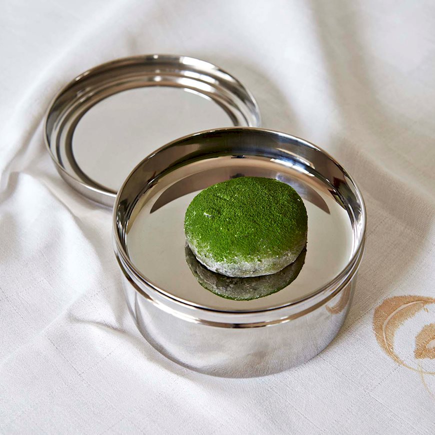 STEEL LUNCH BOX / ROUND WITH TRAY