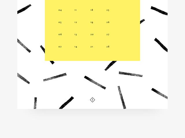 Wall Calendar / Black & White