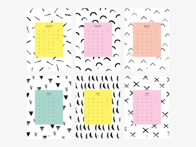 Wall Calendar / Black & White