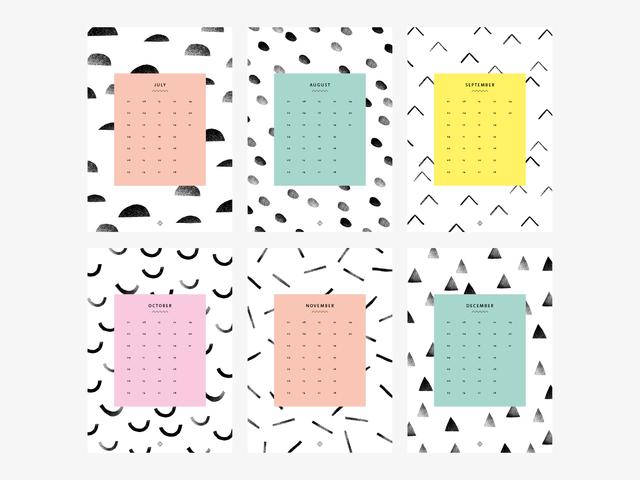 Wall Calendar / Black & White