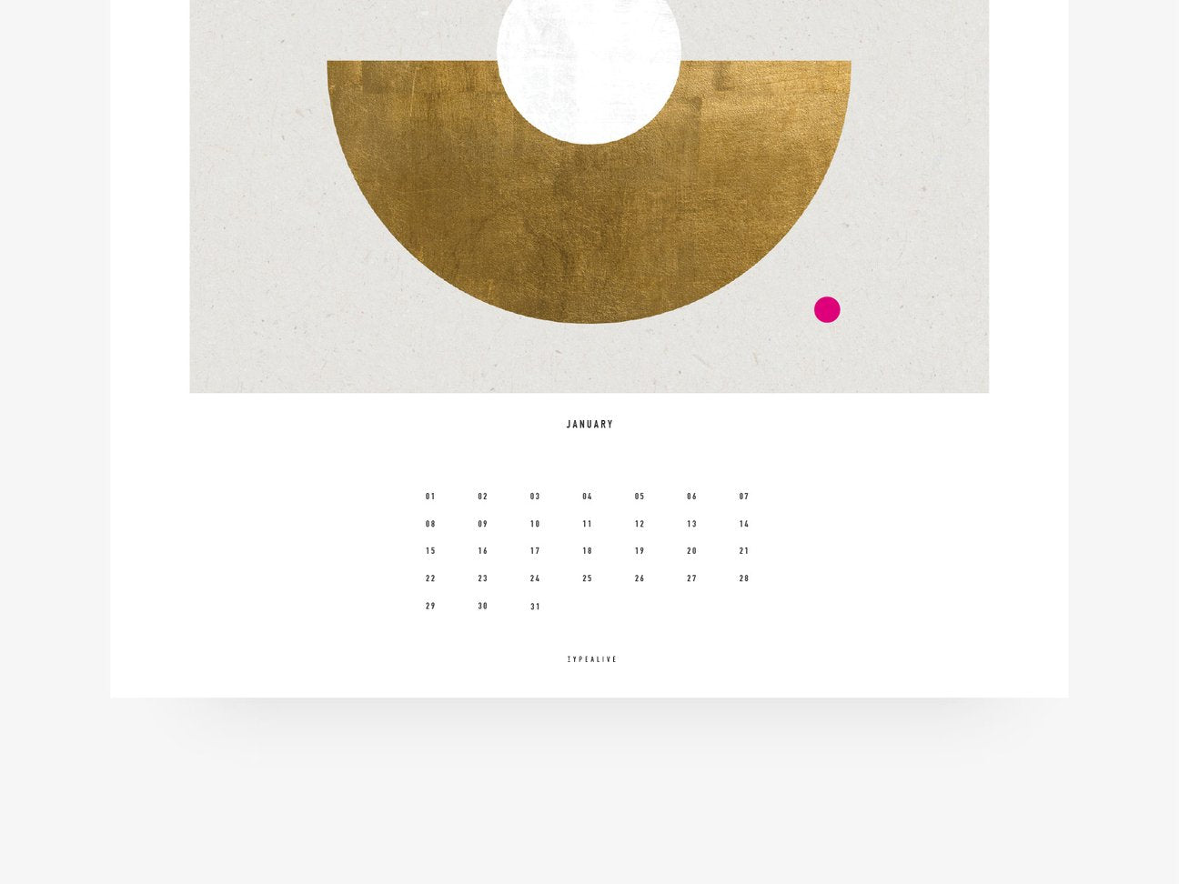 Wall Calendar / Geometry