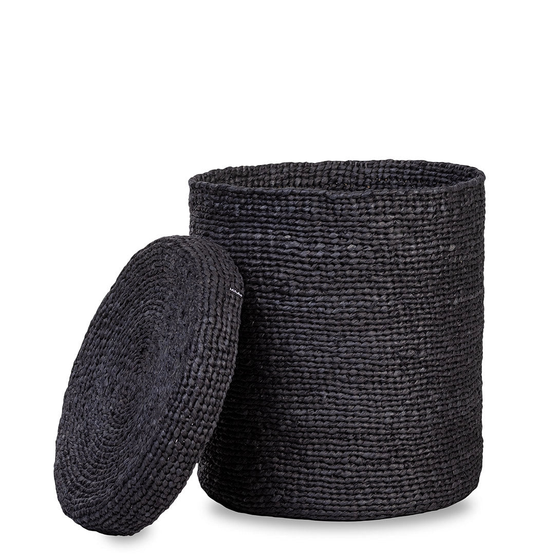 Kiondo Basket with Lid - Black - Large