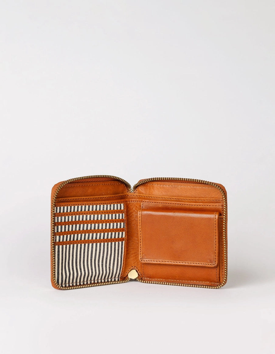 Sonny Square Wallet - Cognac Stromboli Leather