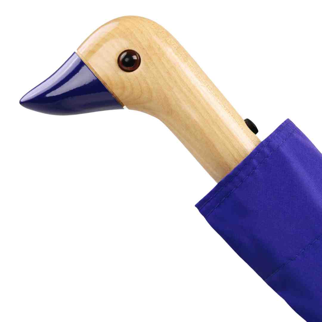 Royal Blue Compact Wind Resistant Duckhead Umbrella