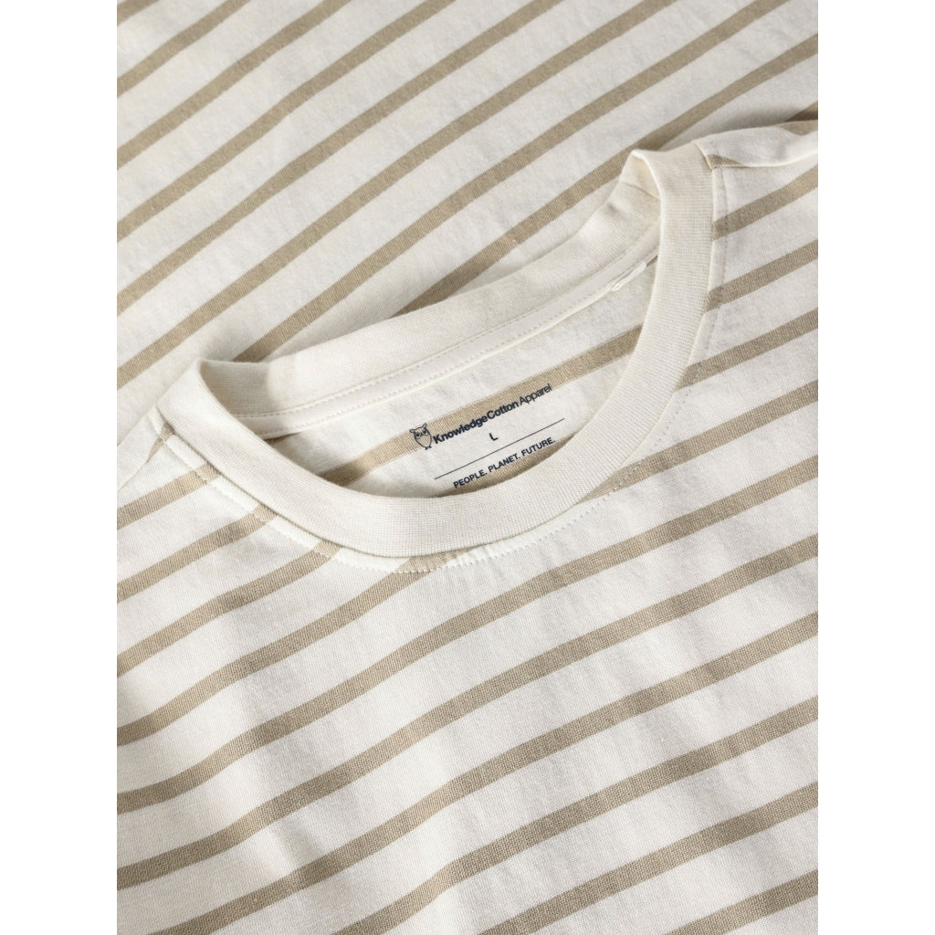 Loose Striped T-Shirt - Beige Stripe