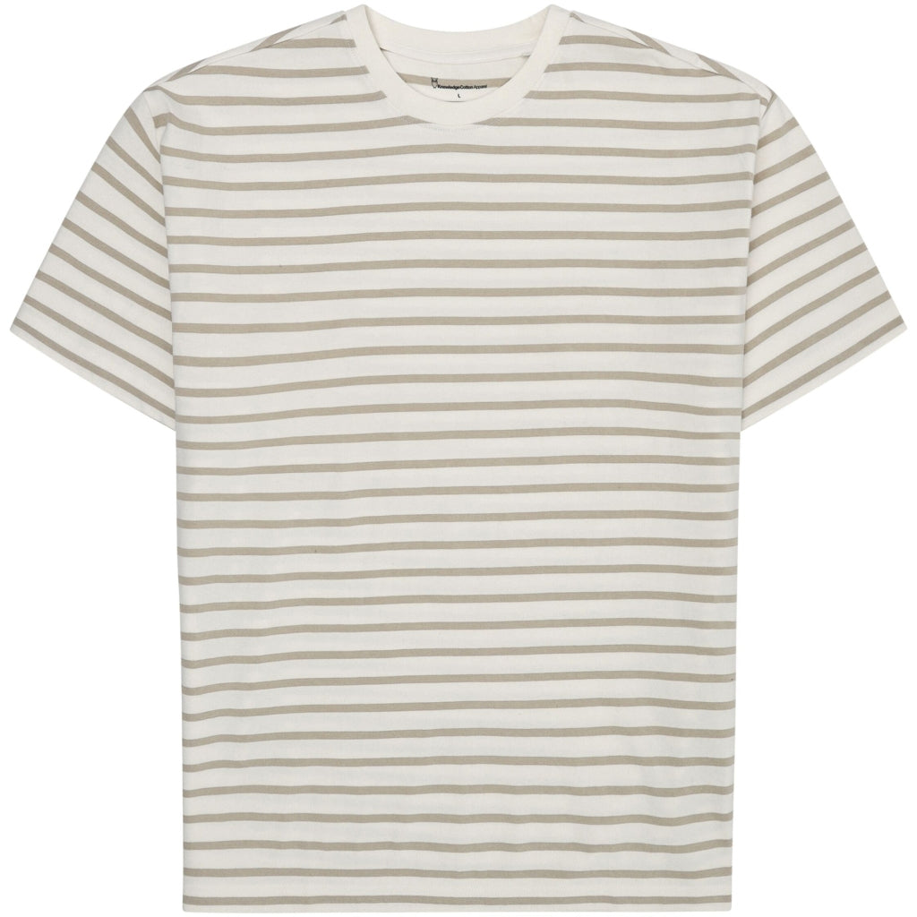 Loose Striped T-Shirt - Beige Stripe
