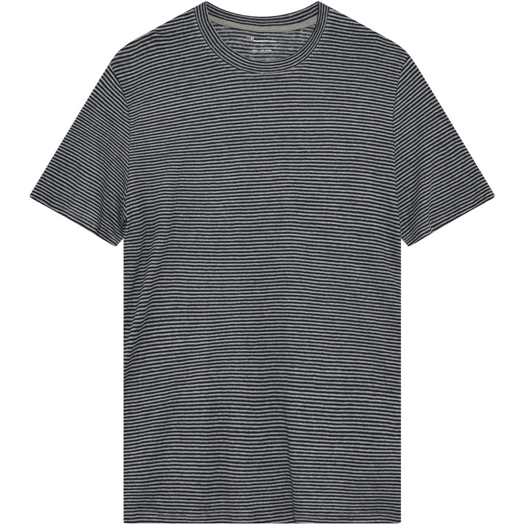 Linen Striped T-Shirt - Navy