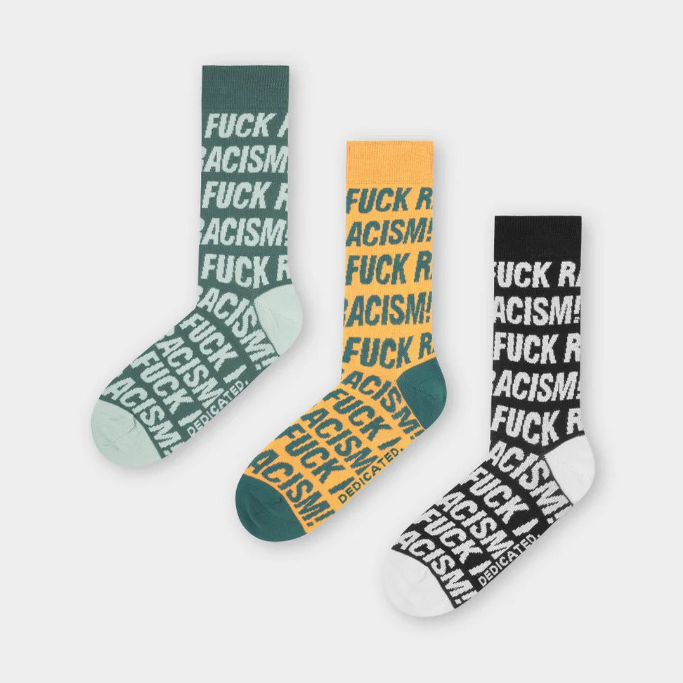Socks Sigtuna Fuck Racism - 3-pack