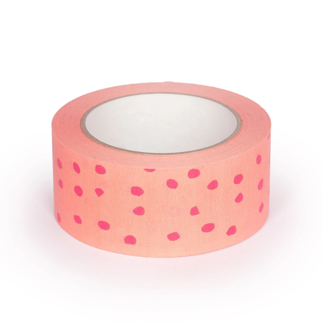 Packaging Tape - Peach Tape with Pink Polka Dots