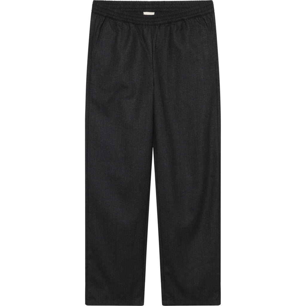 Posey wide wool pants - Dark Grey Melange