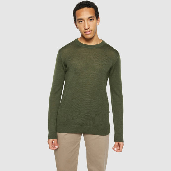 Regular merino knit crew neck - RWS - Forrest Night