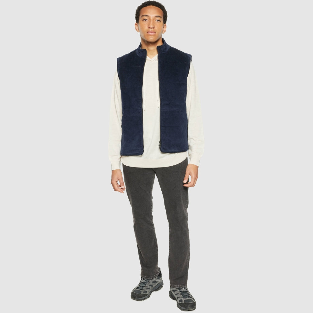 11-wales corduroy vest - GRS/Vegan - Night Sky