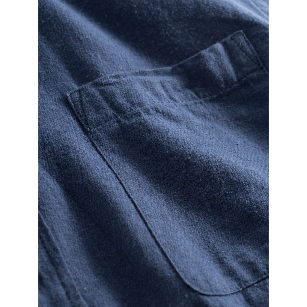 Load image into Gallery viewer, Regular Fit Melangé Flannel Shirt - GOTS/Vegan - Estate Blue
