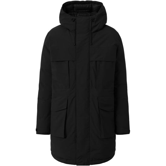 APEX CANVAS™ Long Padded Coat - GRS/Vegan - Black Jet