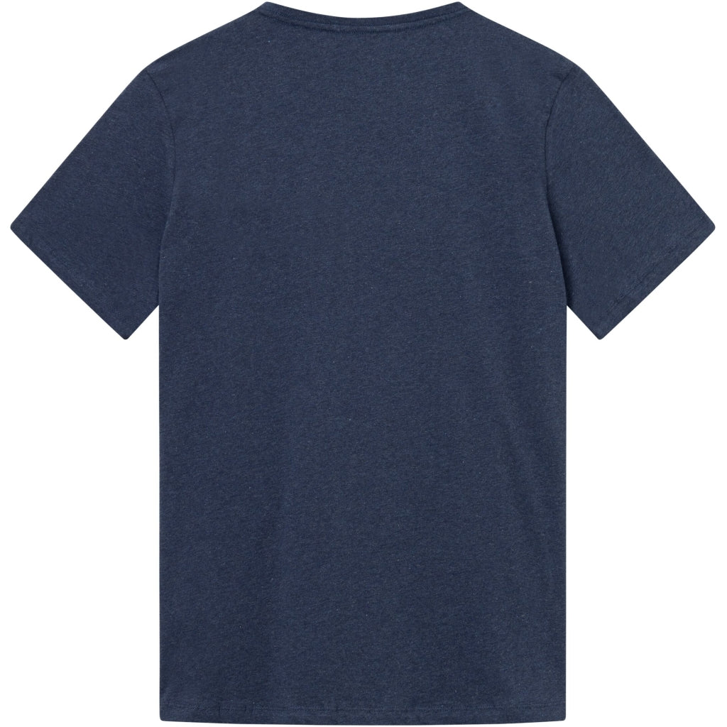 AGNAR basic t-shirt - Regenerative Organic Certified® - GOTS/Vegan - Insigna Blue melange