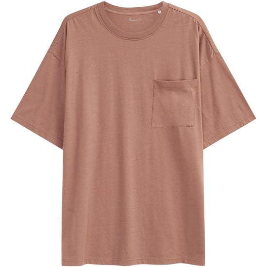 Loose fit heavy single t-shirt - OCS/Vegan - Chocolate Malt