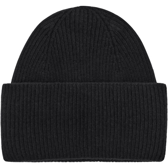Cashmere Rib Beanie RWS - Black Jet