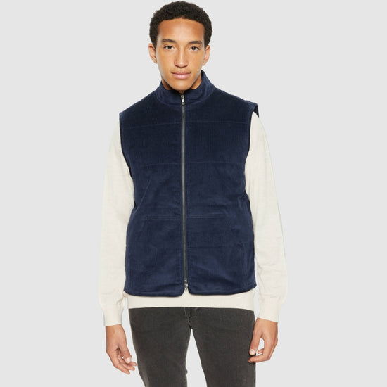 11-wales corduroy vest - GRS/Vegan - Night Sky